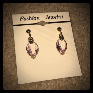 Vintage pink stone earrings